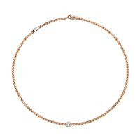 Collana Fope Eka in Oro rosa Diamante 0.19 Ct 730C PAVE' OR - 730C PAVE' OR